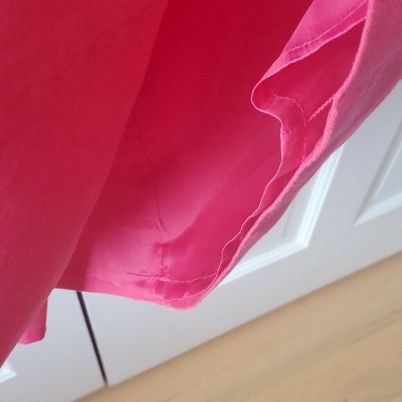 TALBOTS CLASSIC SLEEVELESS FIT & FLARE DRESS PINK CORAL 100% IRISH LINEN CAREER - Picture 6 of 9